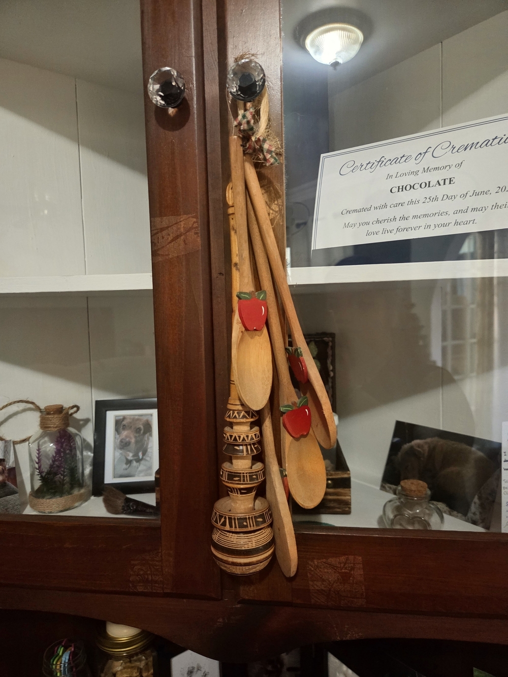 Handmade Wooden Kitchen Spoons w/Apple Accents And Traditional Molinillo Whisk